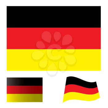 Royalty Free Clipart Image of German Flags