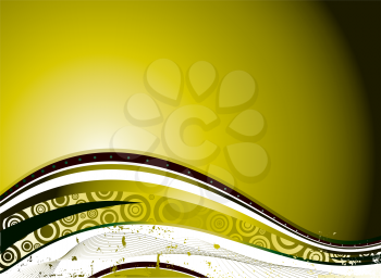 Royalty Free Clipart Image of a Green Gold Background
