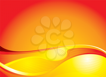Royalty Free Clipart Image of a Sunrise Background in Orange, Yellow and Red