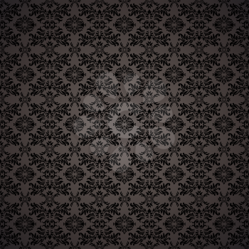 Royalty Free Clipart Image of a Black Victorian Background