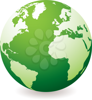 Royalty Free Clipart Image of a Green Planet
