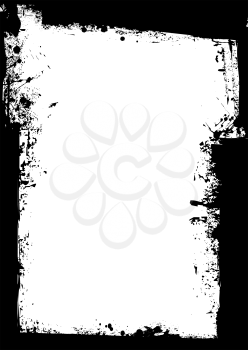 Royalty Free Clipart Image of a Black Grunge Border
