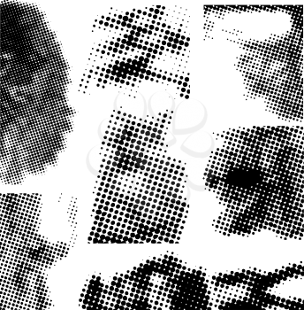 Royalty Free Clipart Image of a Dotted Collection of Blots