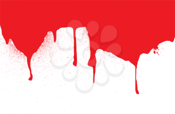 Royalty Free Clipart Image of a Blood Red Dribble