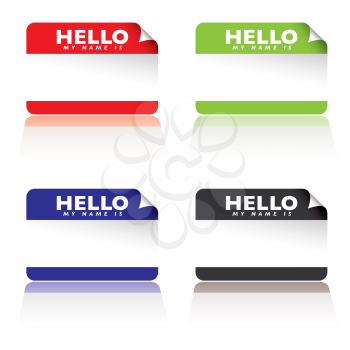 Royalty Free Clipart Image of Hello My Name Is Tags