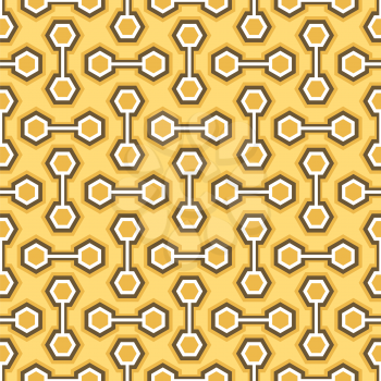 Royalty Free Clipart Image of a Hexagon Linked Background
