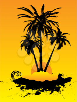 Royalty Free Clipart Image of a Remote Island