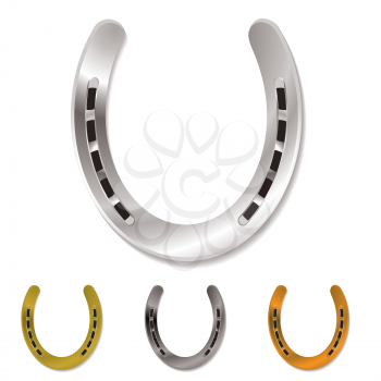Royalty Free Clipart Image of a Set of Horseshoes