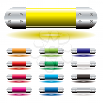 Royalty Free Clipart Image of Coloured Tubes