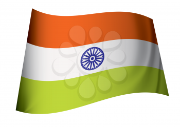 Royalty Free Clipart Image of an Indian Flag
