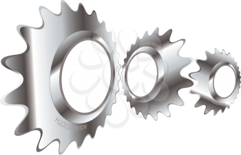 Royalty Free Clipart Image of Metal Cogs