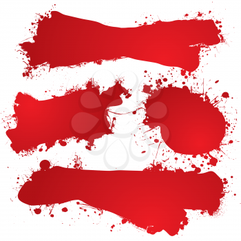 Royalty Free Clipart Image of Blood Red Spatters