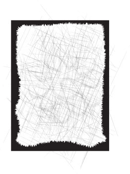 Royalty Free Clipart Image of a Black and White Frame With Scratches