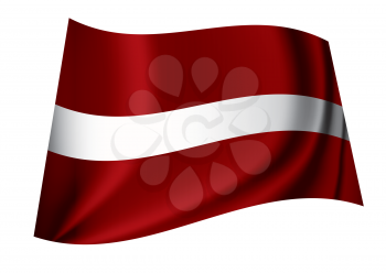 Royalty Free Clipart Image of a Latvian Flag