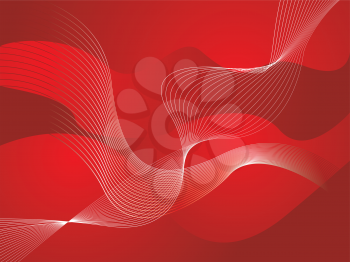 Royalty Free Clipart Image of a Flowing Red Background