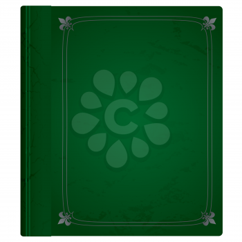 Royalty Free Clipart Image of a Green Hardcover