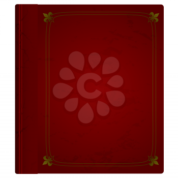 Royalty Free Clipart Image of a Maroon Hardcover