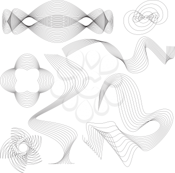 Royalty Free Clipart Image of Wavy Lines