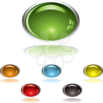Royalty Free Clipart Image of a Gel Buttons