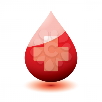 Royalty Free Clipart Image of a Blood Drop