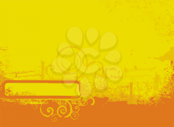 Royalty Free Clipart Image of Yellow and Orange Background
