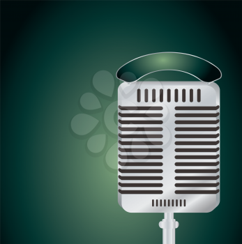 Royalty Free Clipart Image of an Old Microphone