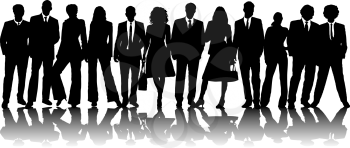 Royalty Free Clipart Image of a Business People
