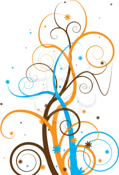 Royalty Free Clipart Image of a Flourish on White