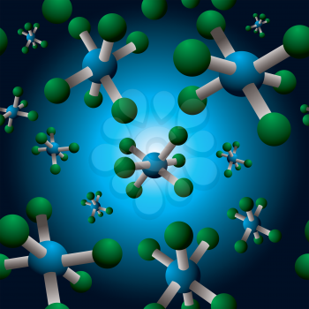Royalty Free Clipart Image of a Molecule Background