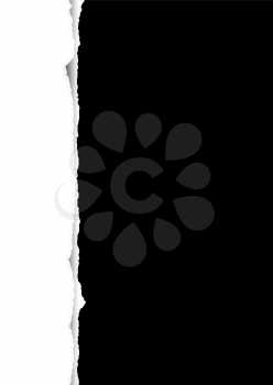 Royalty Free Clipart Image of a Black and White Tear