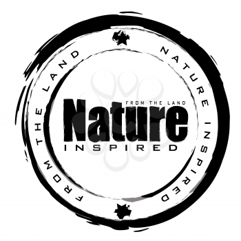 Royalty Free Clipart Image of a Nature Stamp