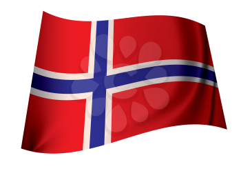 Royalty Free Clipart Image of a Norwegian Flag