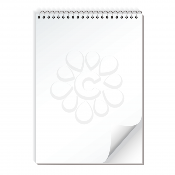 Royalty Free Clipart Image of a Spiral Notebook