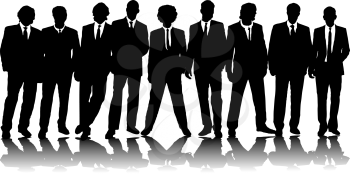 Royalty Free Clipart Image of Men in Suits