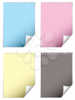 Royalty Free Clipart Image of Pages With Curling Corners
