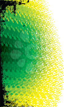 Royalty Free Clipart Image of a Green and Yellow Background