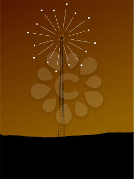 Royalty Free Clipart Image of a Tower