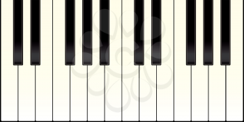 Royalty Free Clipart Image of a Piano Keyboard