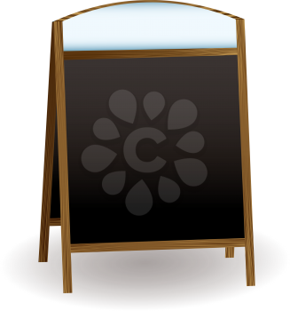 Royalty Free Clipart Image of a Double Side Chalkboard