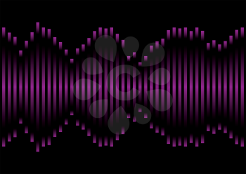 Royalty Free Clipart Image of a Purple Equalizer Graph