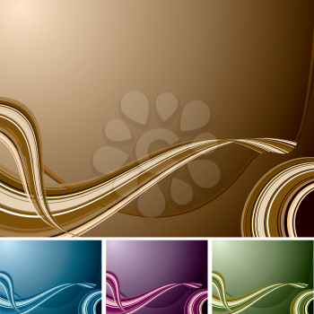 Royalty Free Clipart Image of Wavy Backgrounds