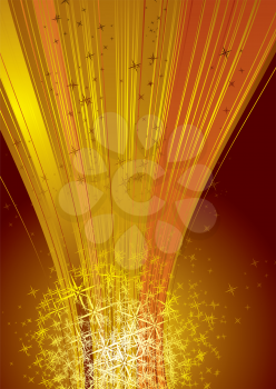 Royalty Free Clipart Image of a Golden Burst