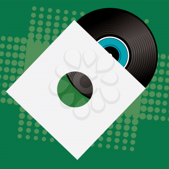 Royalty Free Clipart Image of a Record and Cover