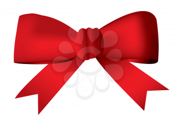 Royalty Free Clipart Image of a Red Ribbon
