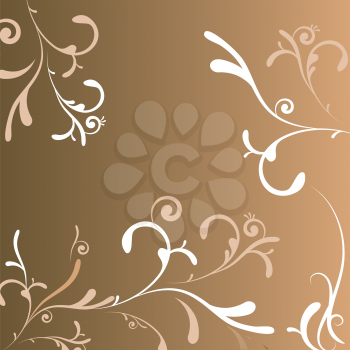 Royalty Free Clipart Image of a Flourish Wallpaper
