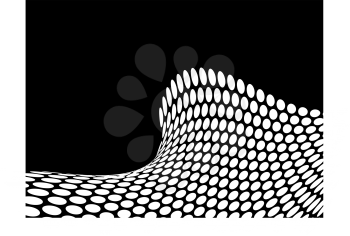 Royalty Free Clipart Image of a Black and White Dot Background