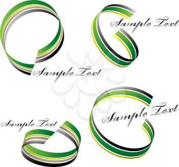 Royalty Free Clipart Image of Ribbons With Text Space