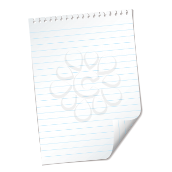 Royalty Free Clipart Image of a Note Page