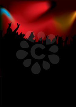 Royalty Free Clipart Image of a People at a Concert
