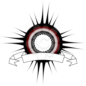 Royalty Free Clipart Image of a Rosette Logo